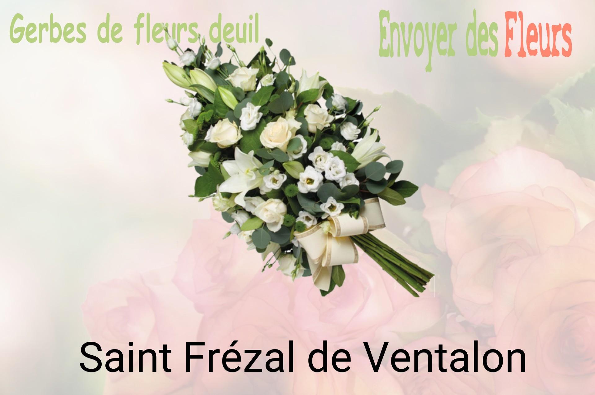 Gerbe de fleurs de deuil livrée à Saint-Frézal-de-Ventalon